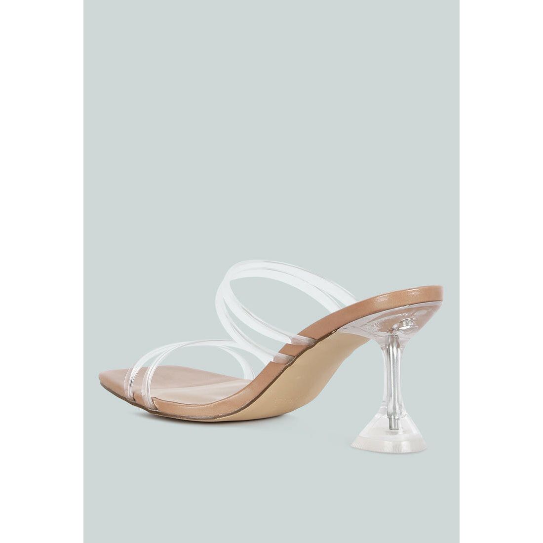 Nightfall Clear Spool Heel Sandal.