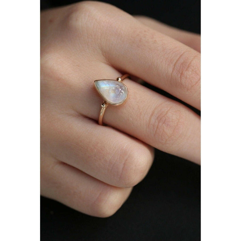 925 Sterling Silver Moonstone Ring