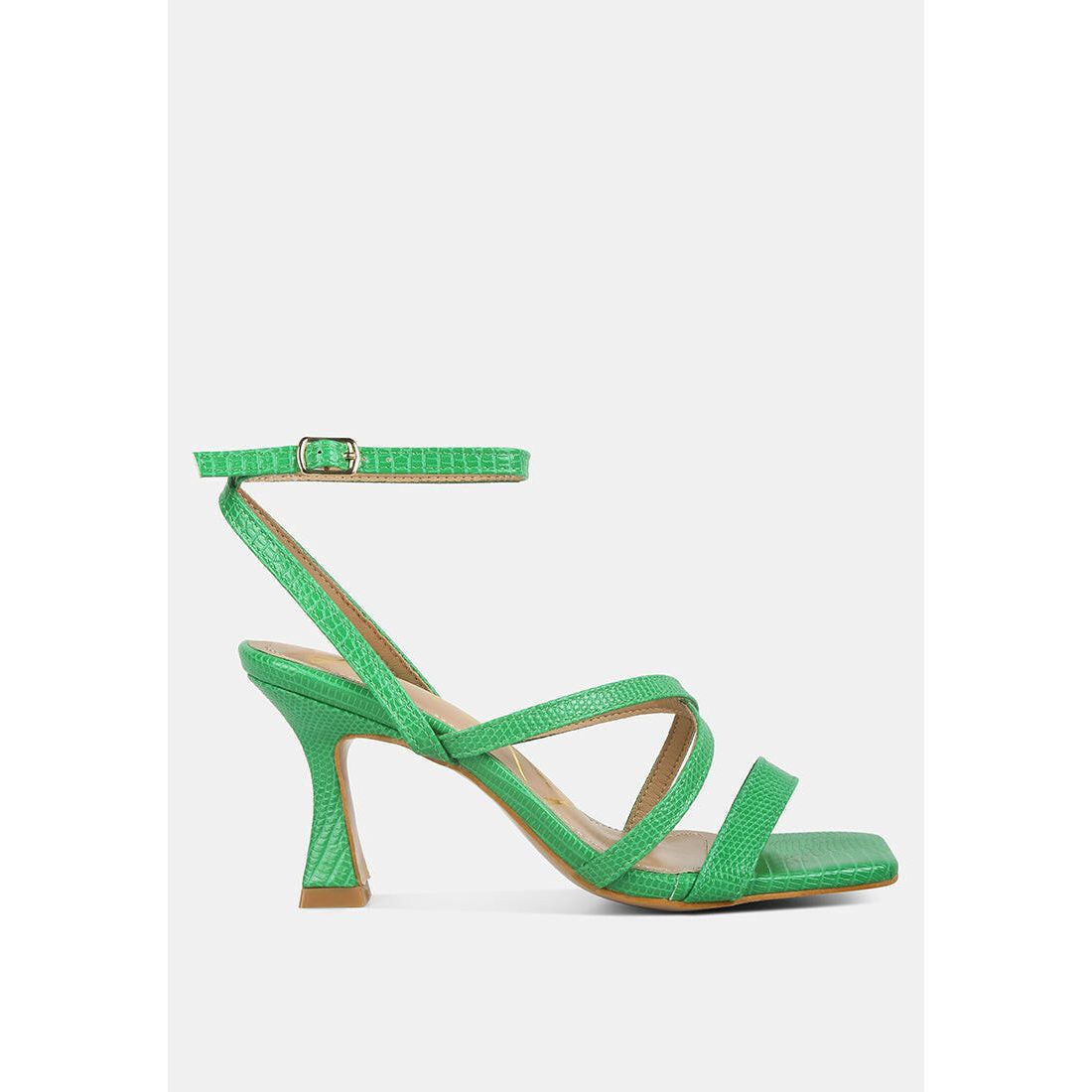 Serling Croc Spool Heel Sandals.