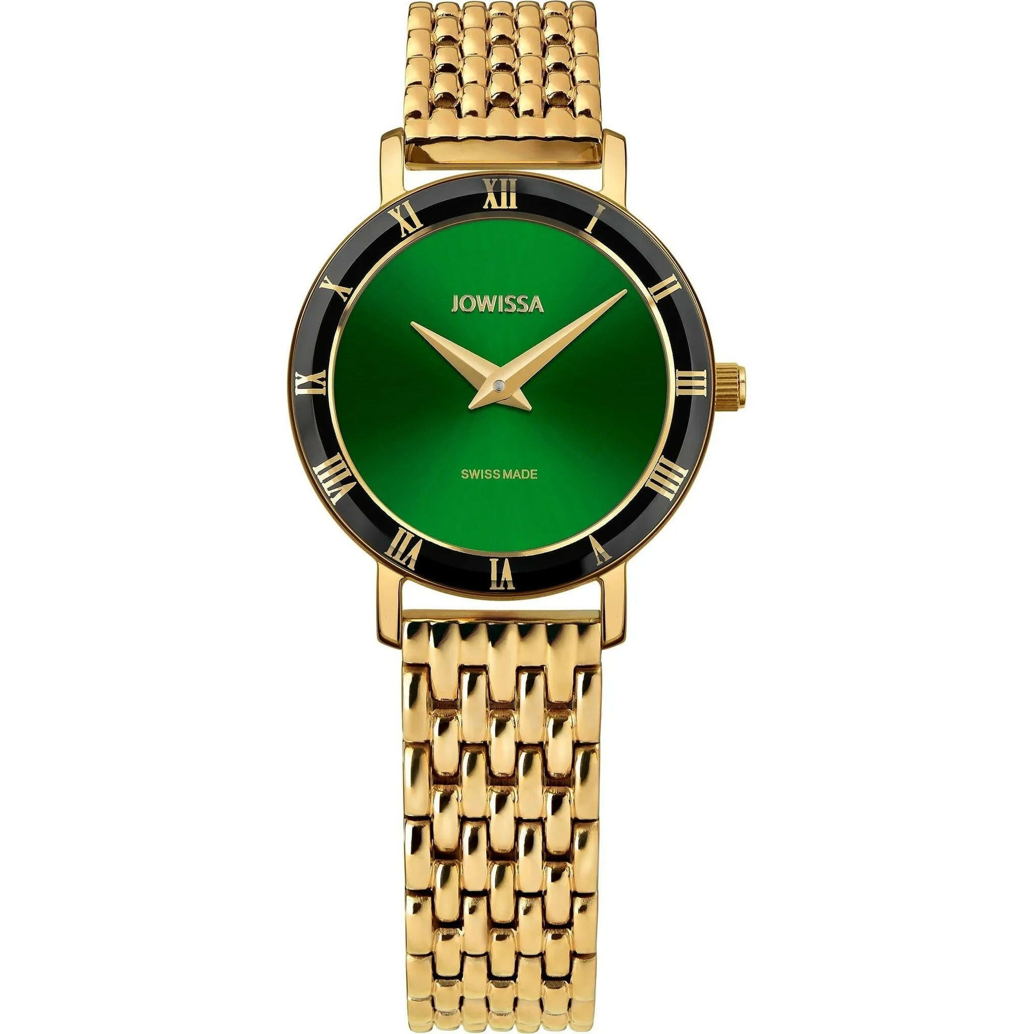 Roma Swiss Ladies Watch Gold Green.