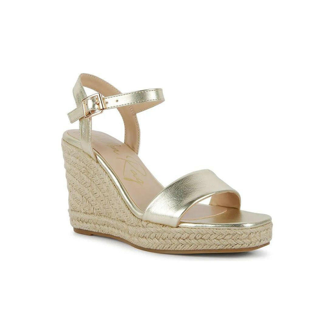 Augie Woven Wedge Sandals.