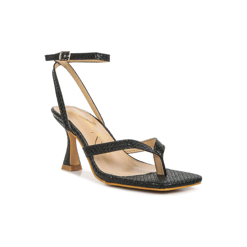 celty ankle strap spool heel sandals.