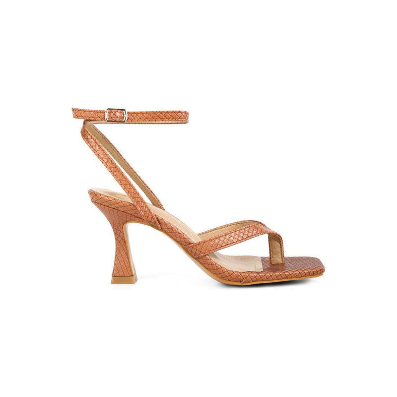 celty ankle strap spool heel sandals.