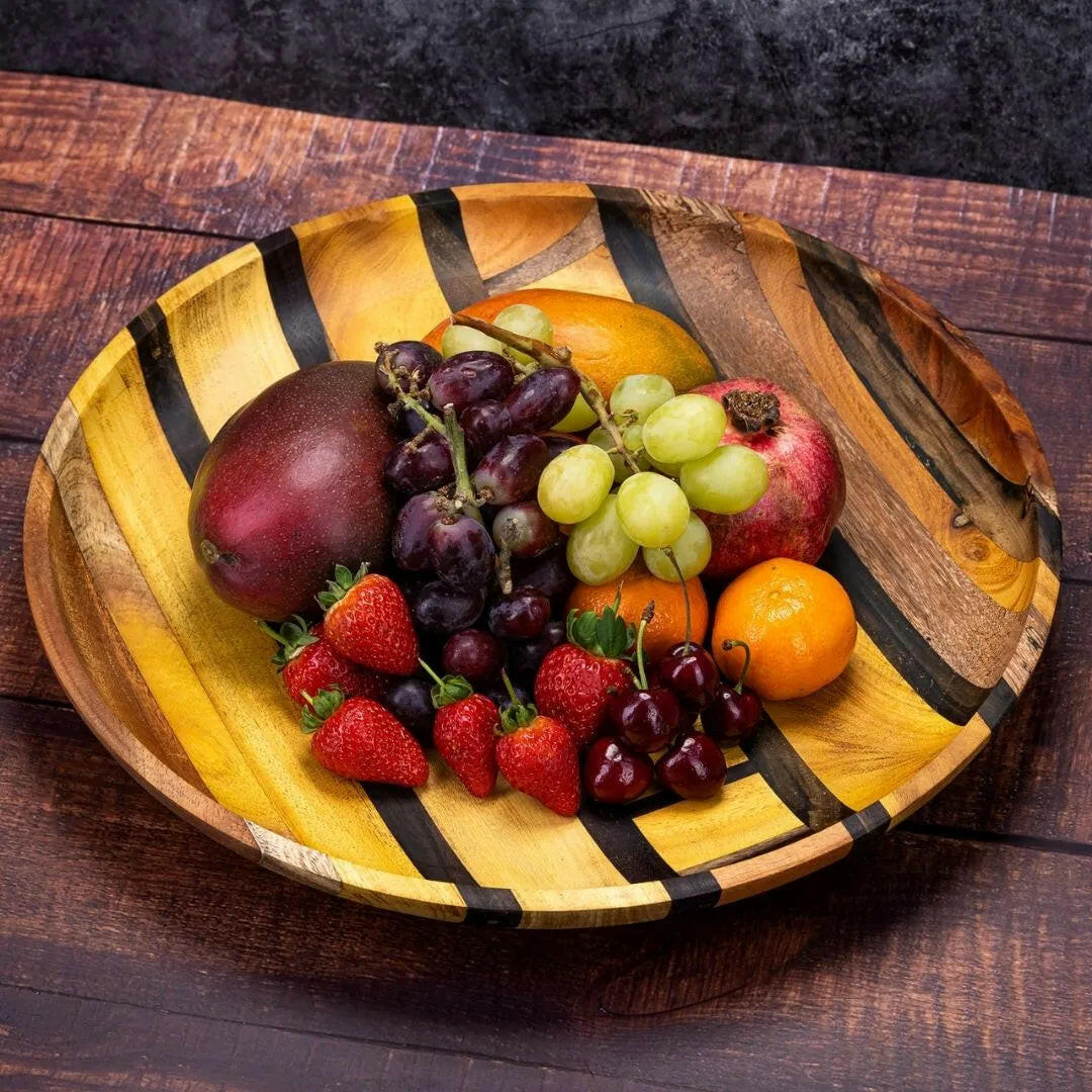 Artisan Upcycled End Grain Fruit Bowls.