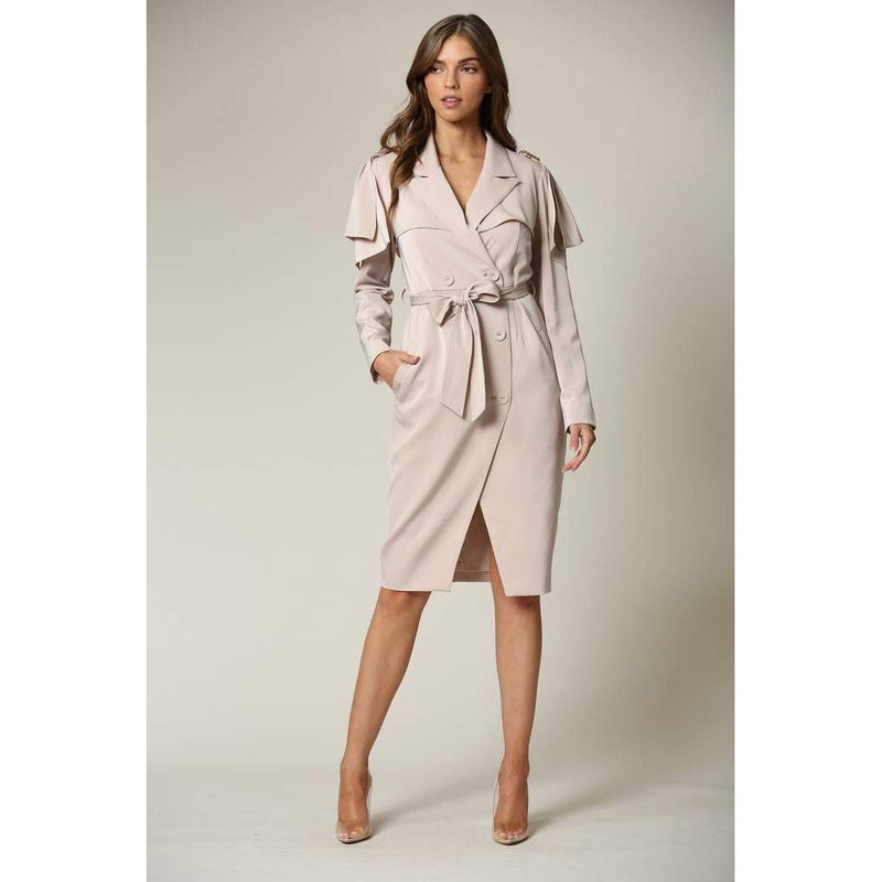 Linda - A Satin Trench Dress.