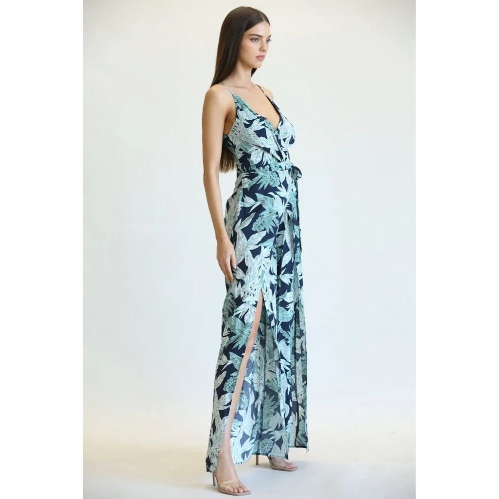 Delen Palm Print Jumpsuit.