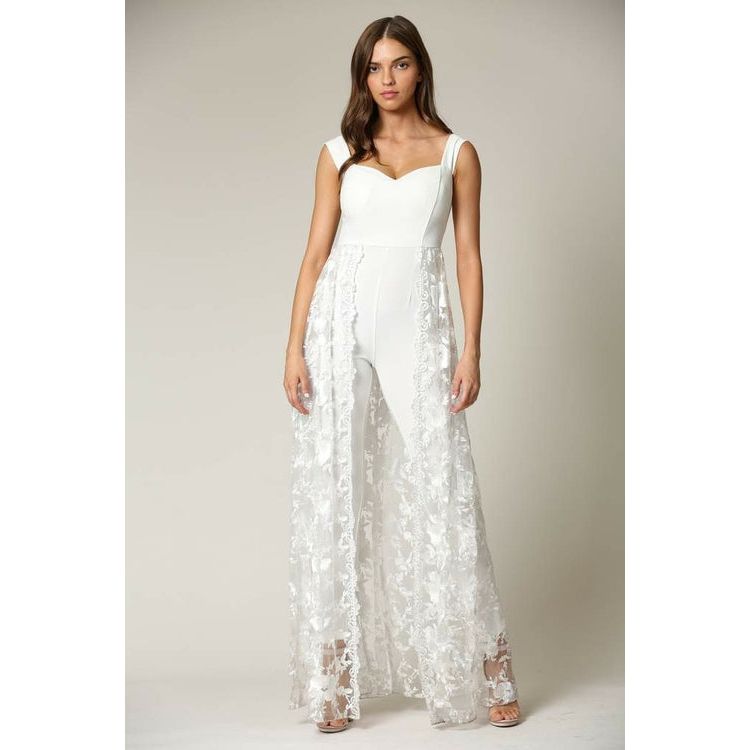 Maraya- Lace Embroidered Jumpsuit.