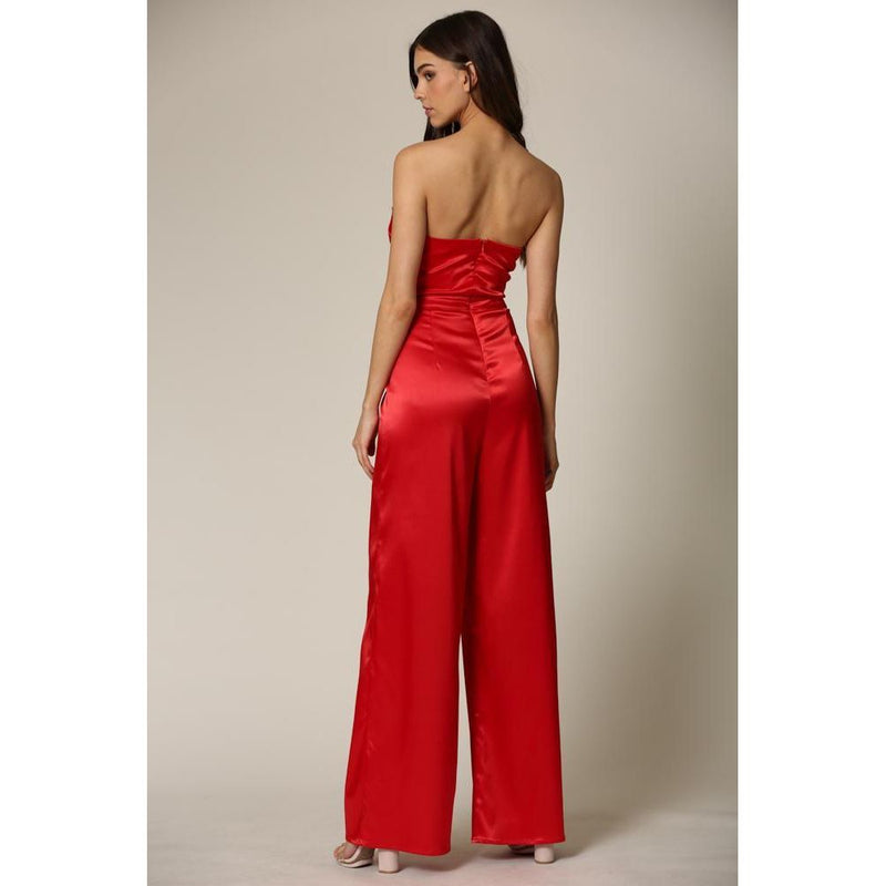 Corelia- Satin Corset Jumpsuit.