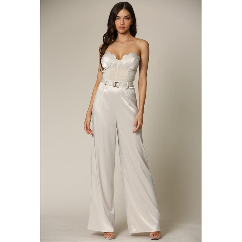 Corelia- Satin Corset Jumpsuit.