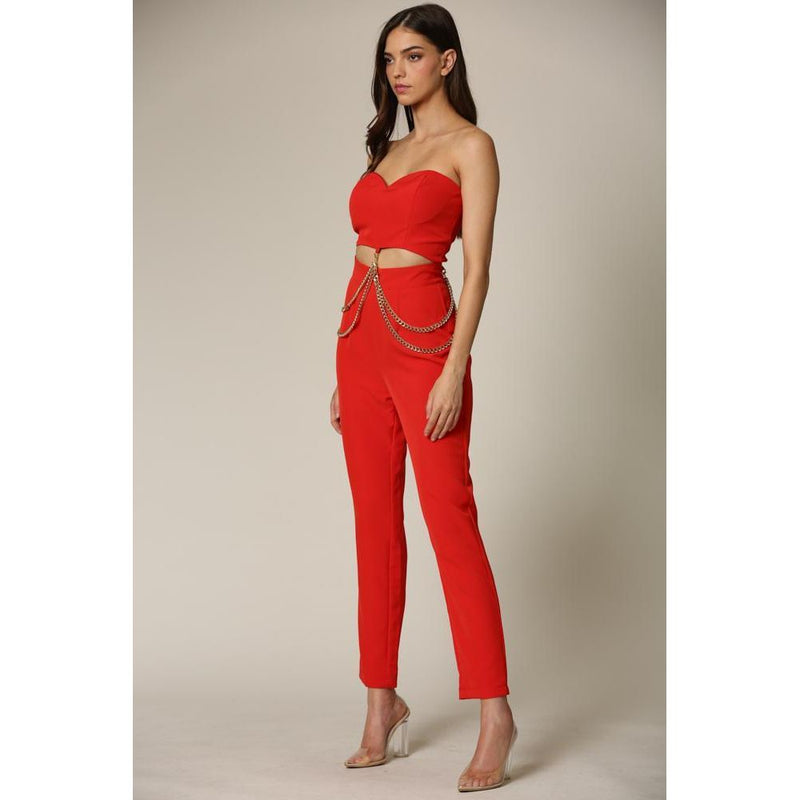 Julienne- Strapless Top and Pant Set.