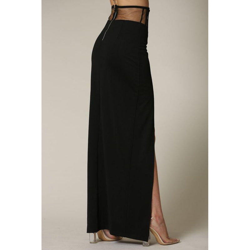 Linzie - Corset Waist Maxi Skirt.