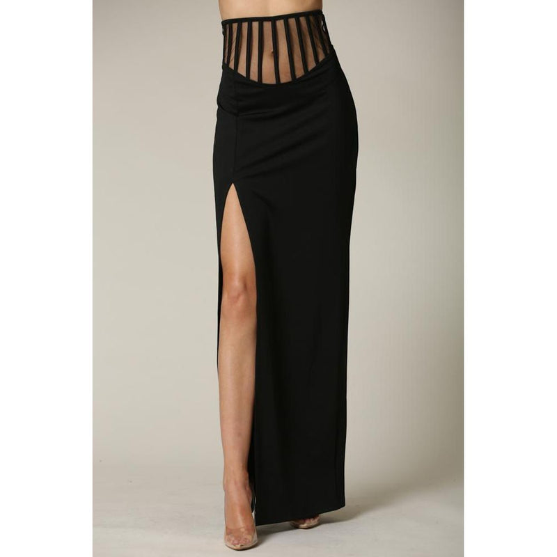 Linzie - Corset Waist Maxi Skirt.