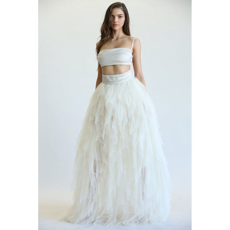 Ensley - Top + Multi-layered Ruffled Tulle Skirt Set.