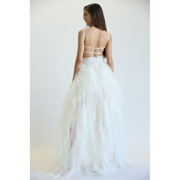 Ensley - Top + Multi-layered Ruffled Tulle Skirt Set.