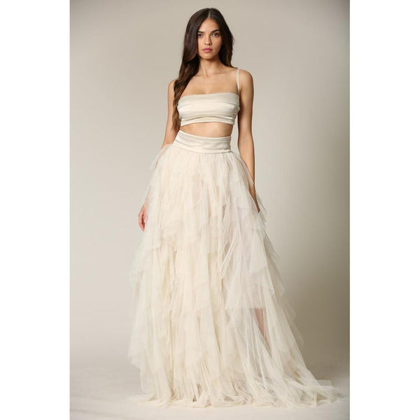 Christella - A top + tulle skirt set.