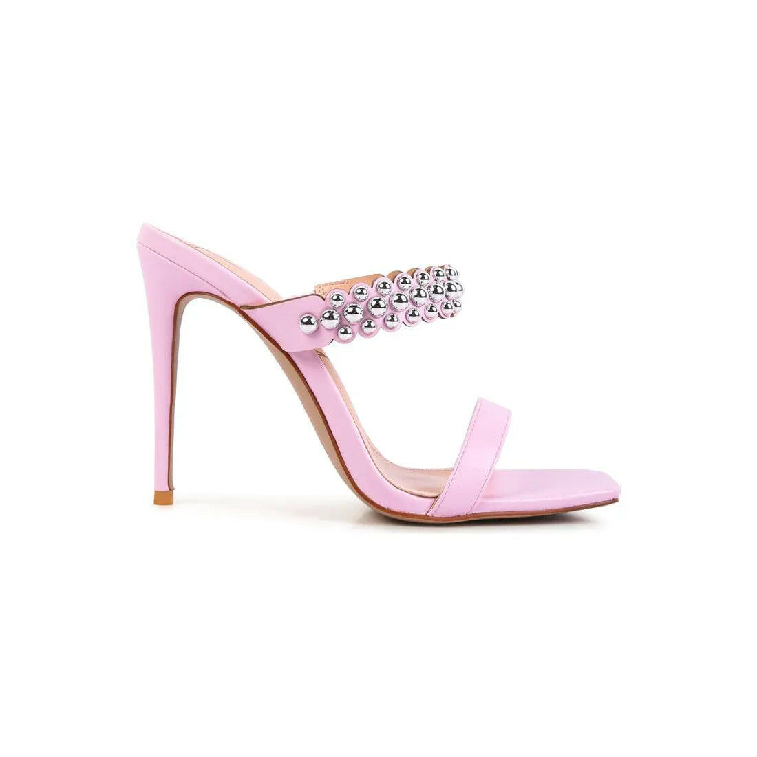 Bandy Stieletto Heel Metal Stud Sandals.