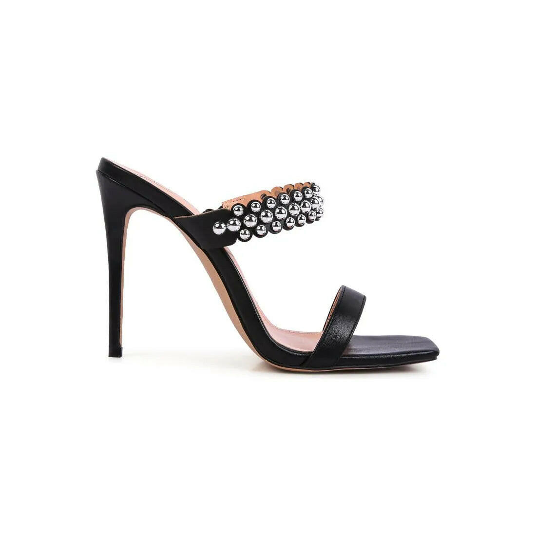 Bandy Stieletto Heel Metal Stud Sandals.