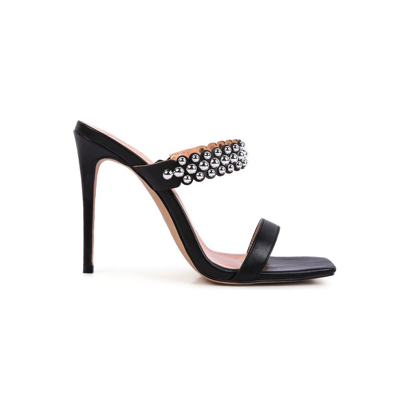 bandy stieletto heel metal stud sandals.