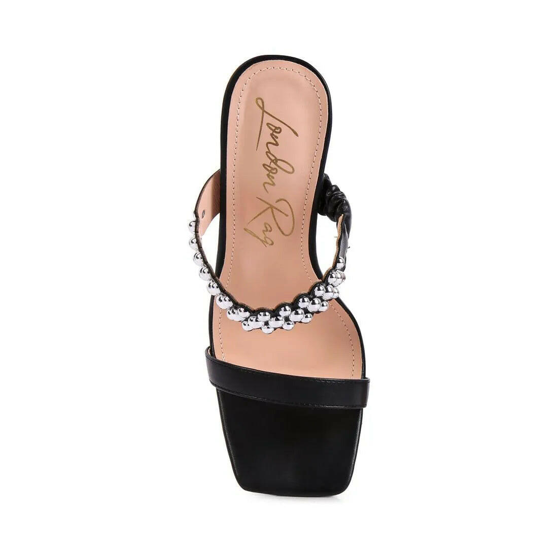 Bandy Stieletto Heel Metal Stud Sandals.