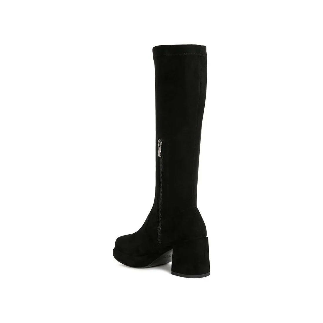 Morpin Stretch Suede Calf Boots.