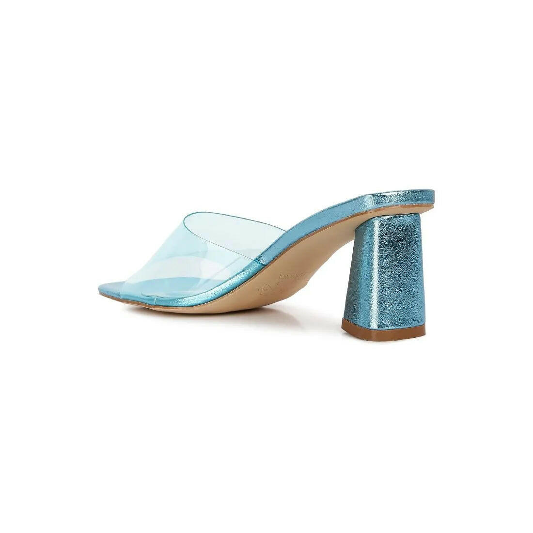 Eugnie Clear Straps Block Heel Sandals.