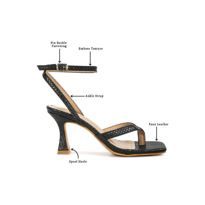 celty ankle strap spool heel sandals.