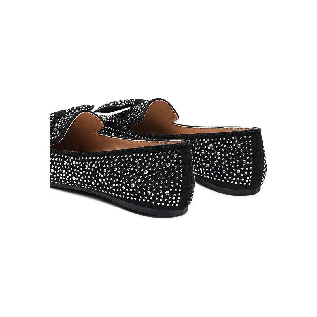 Dewdrops Embellished Casual Bow Loafers.