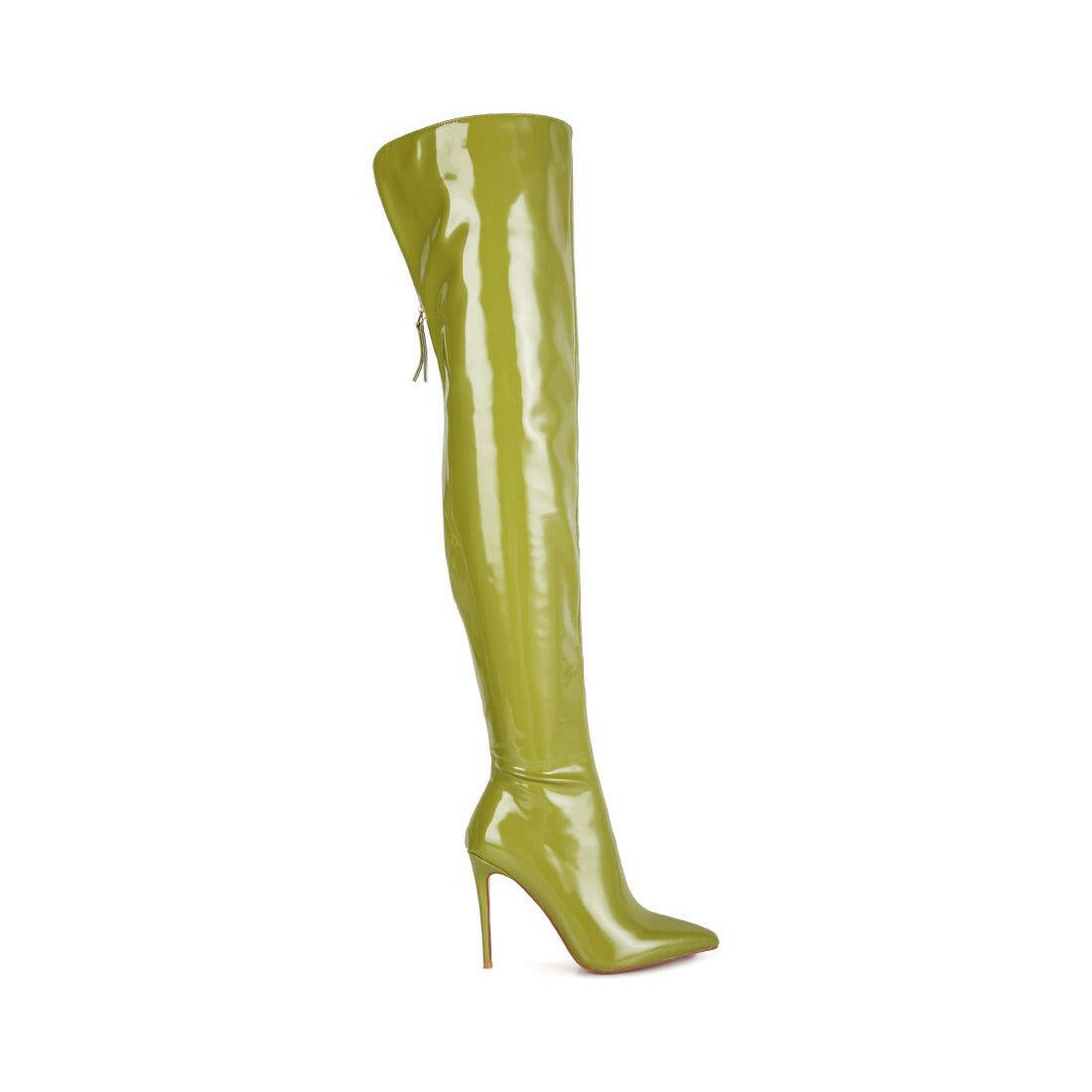 Eclectic Patent PU Long Stiletto Boots.