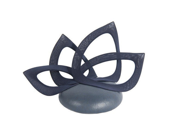 Navy Leather Designers Winter Racing Fascinator