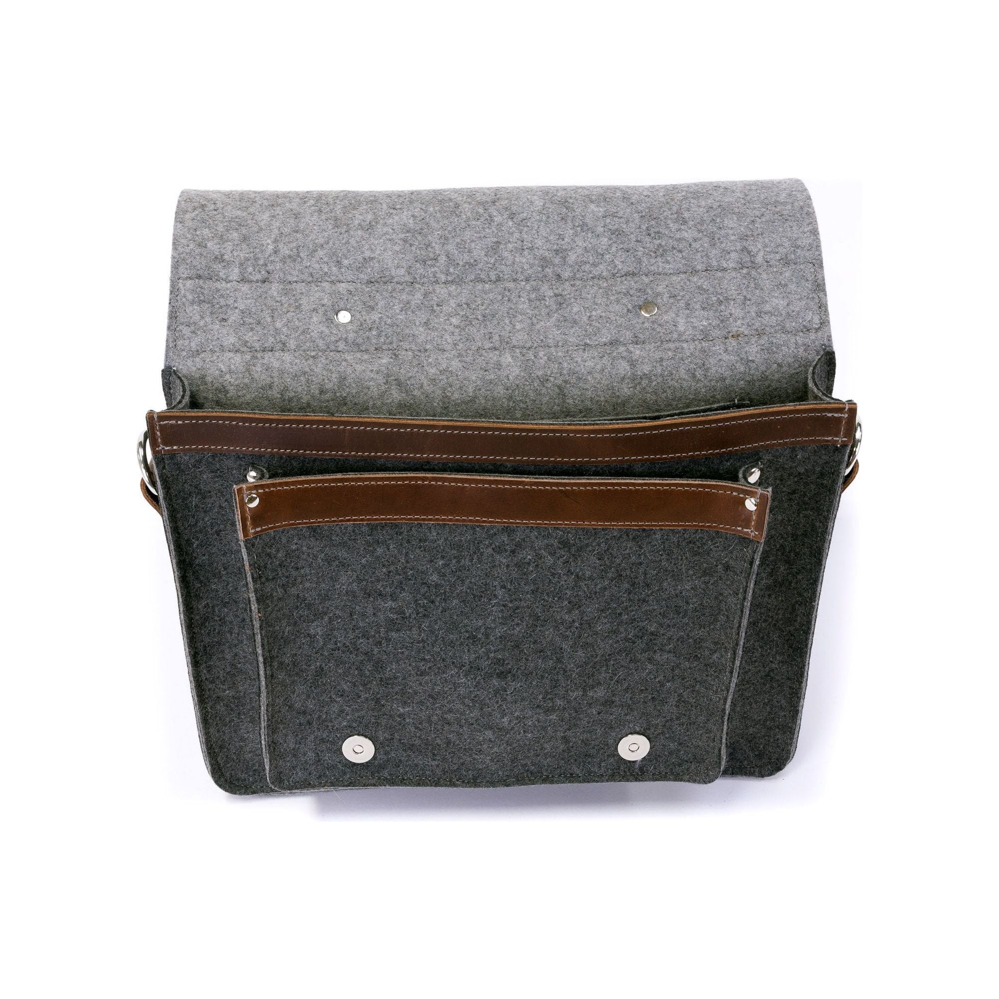 Felt & Leather Messenger Bag.