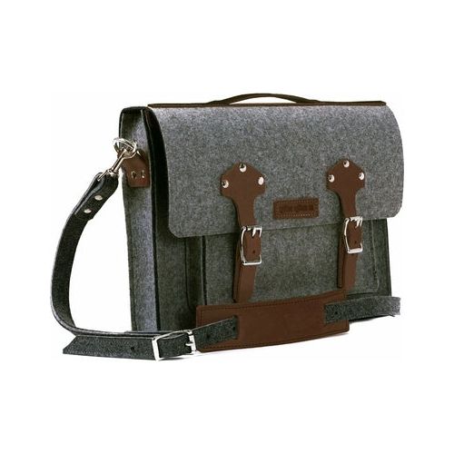 Felt & Leather Messenger Bag.