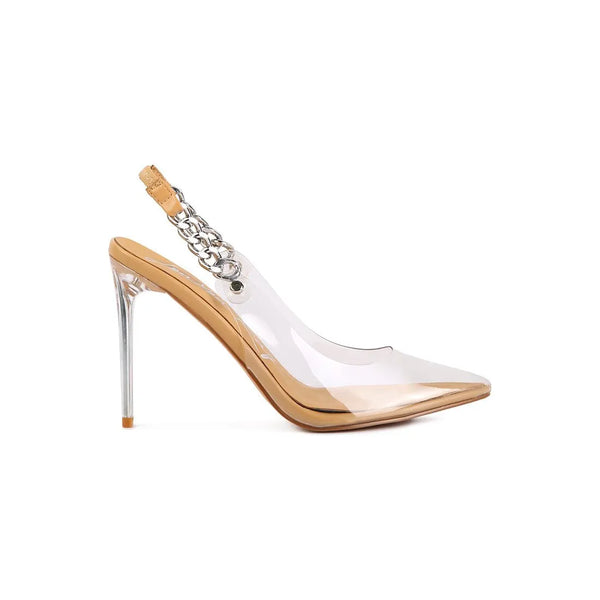 goddess metallic stiletto heel slingback sandals.