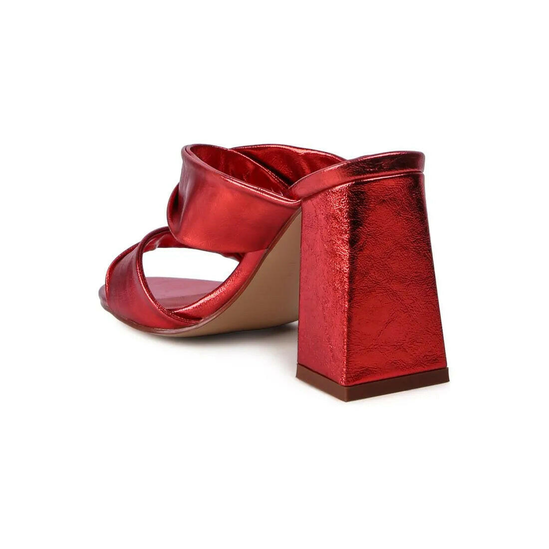 Hot Mess Puffy Block Heel Sandals.