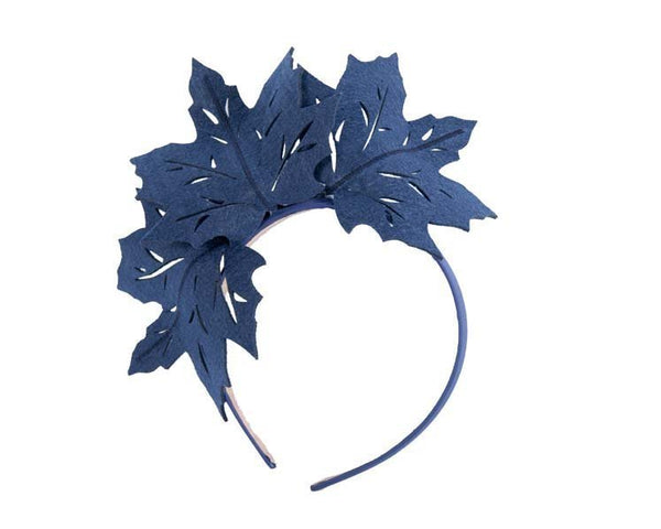 Navy Laser Cut Maple Leaves on Headband