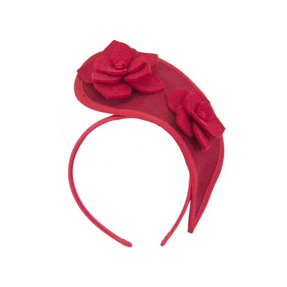 Red Tall Winter Racing Crown Fascinator.