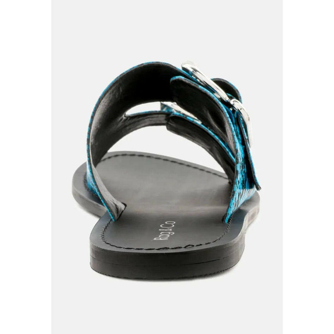 Kelly Flat Sandal With Buckle Straps.