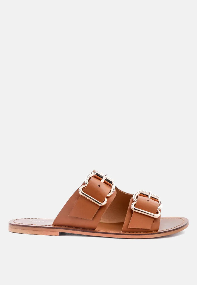 Kelly Flat Sandal With Buckle Straps