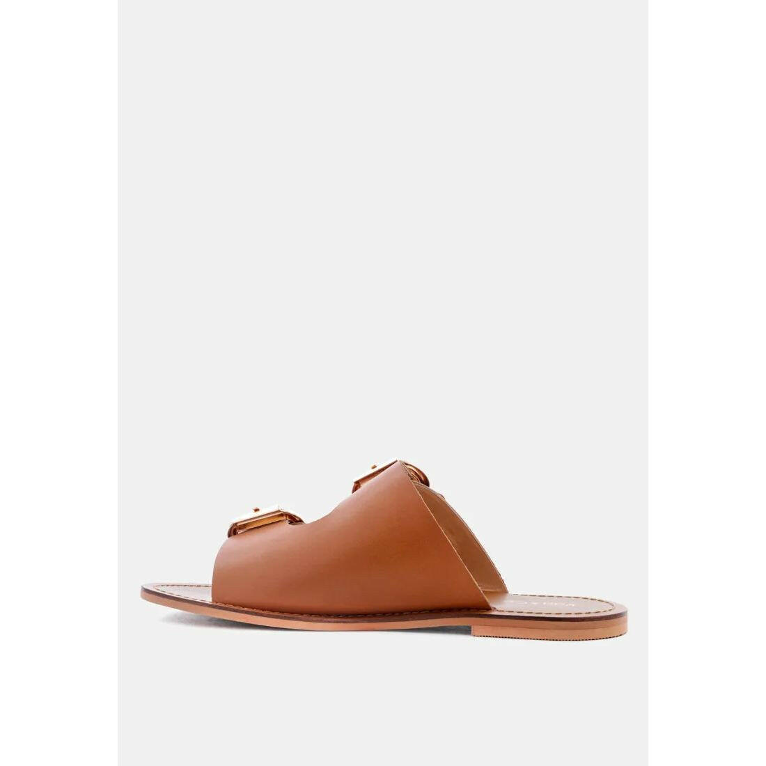 Kelly Flat Sandal With Buckle Straps.