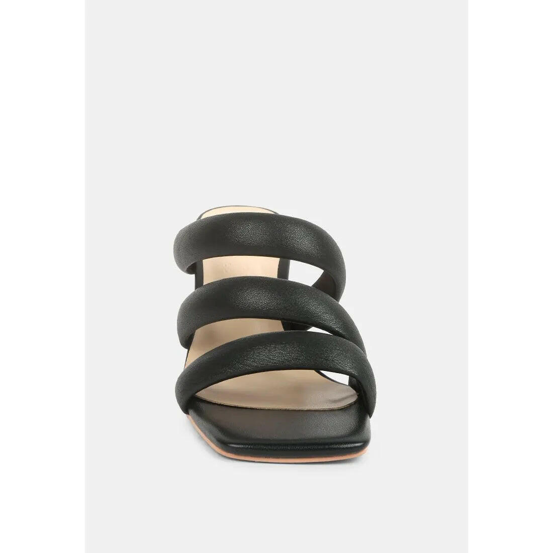 Kywe Textured Heel Chunky Strap Sandals.