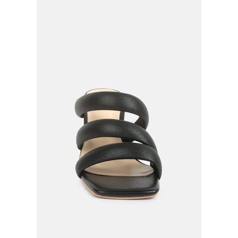 Kywe Textured Heel Chunky Strap Sandals