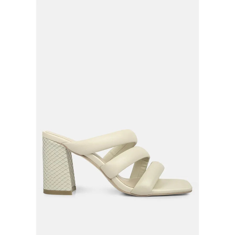 Kywe Textured Heel Chunky Strap Sandals