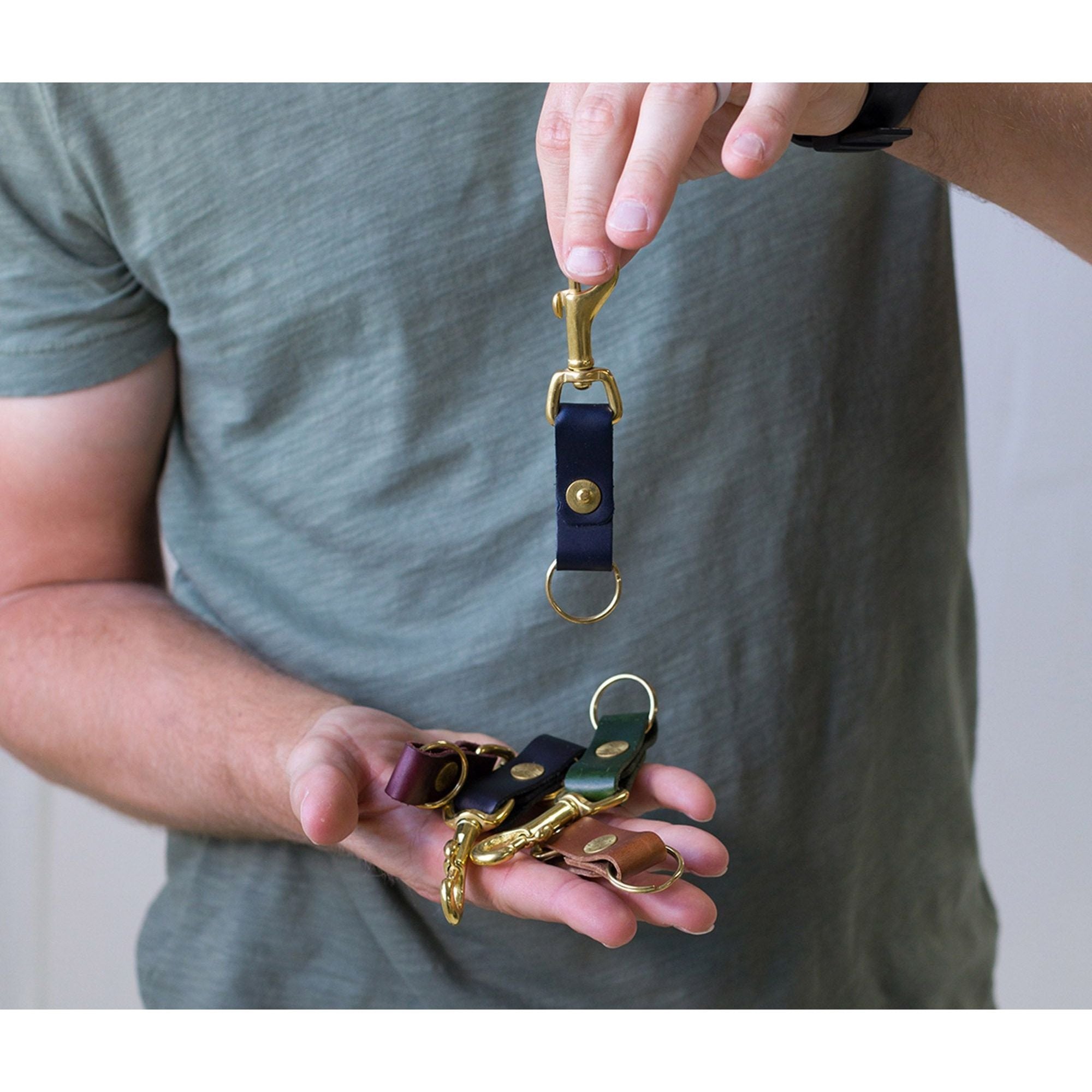 Leather Key Clip.