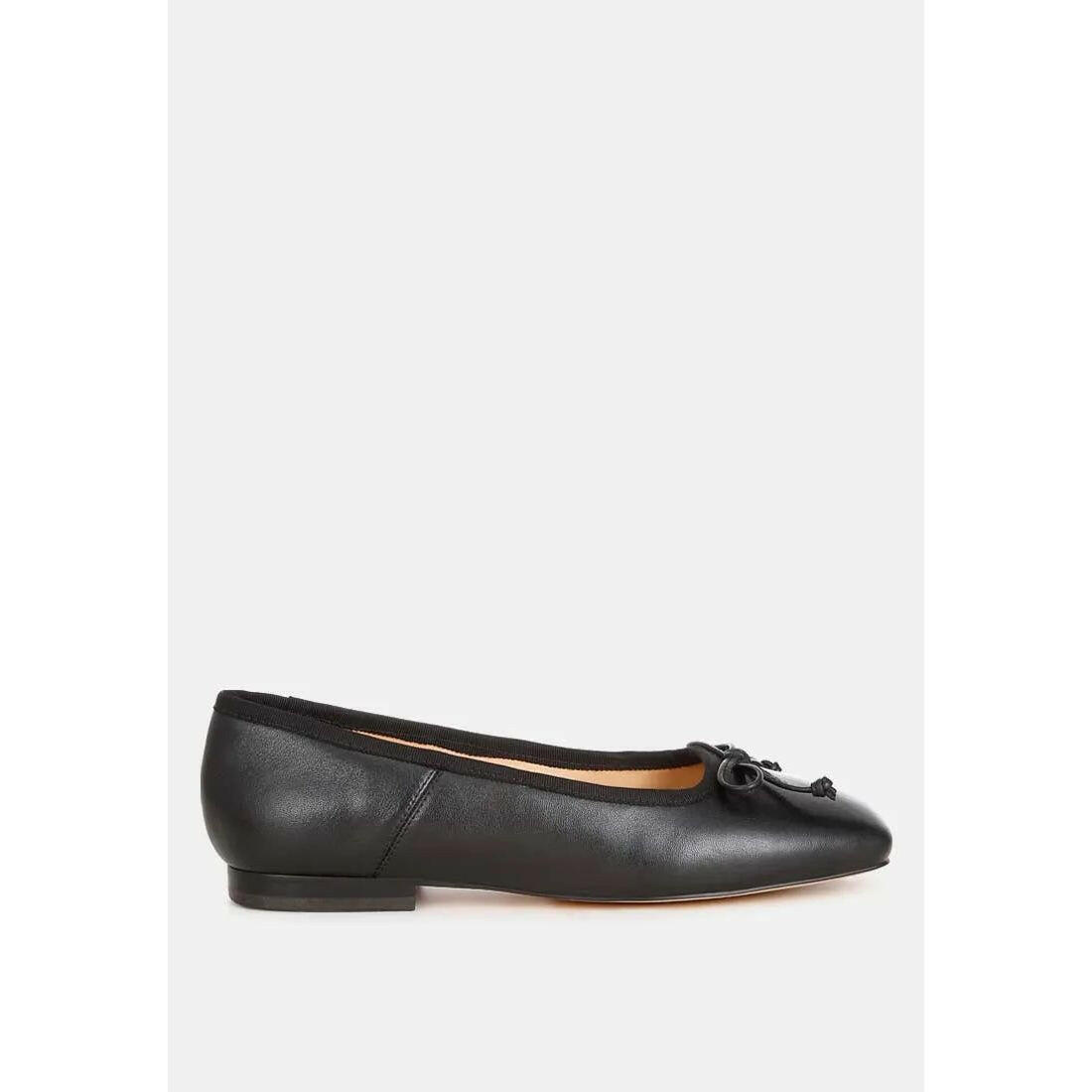 Lutten Square-Toe Bow Ballerinas.