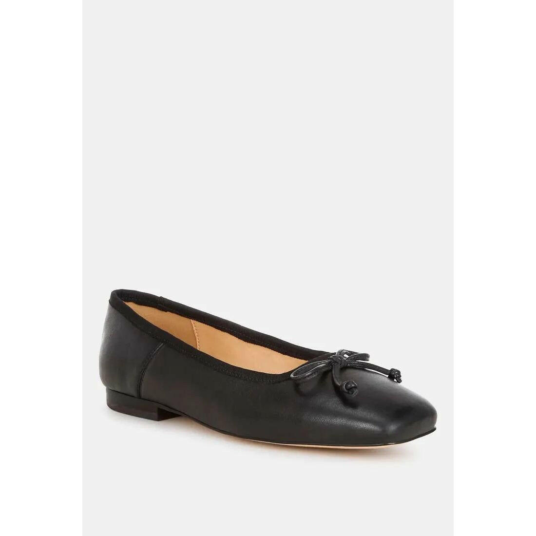 Lutten Square-Toe Bow Ballerinas.