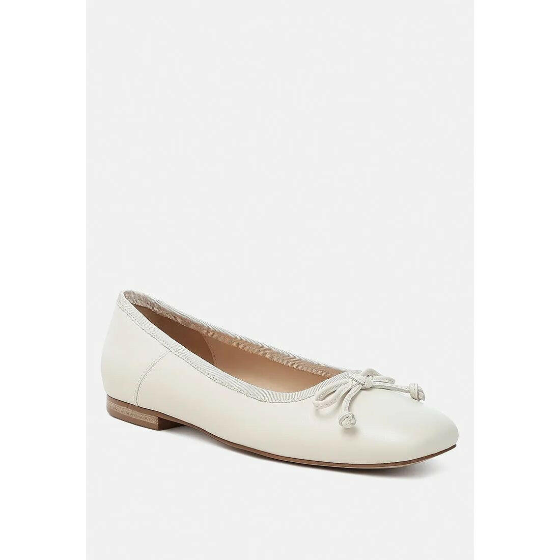 Lutten Square-Toe Bow Ballerinas.