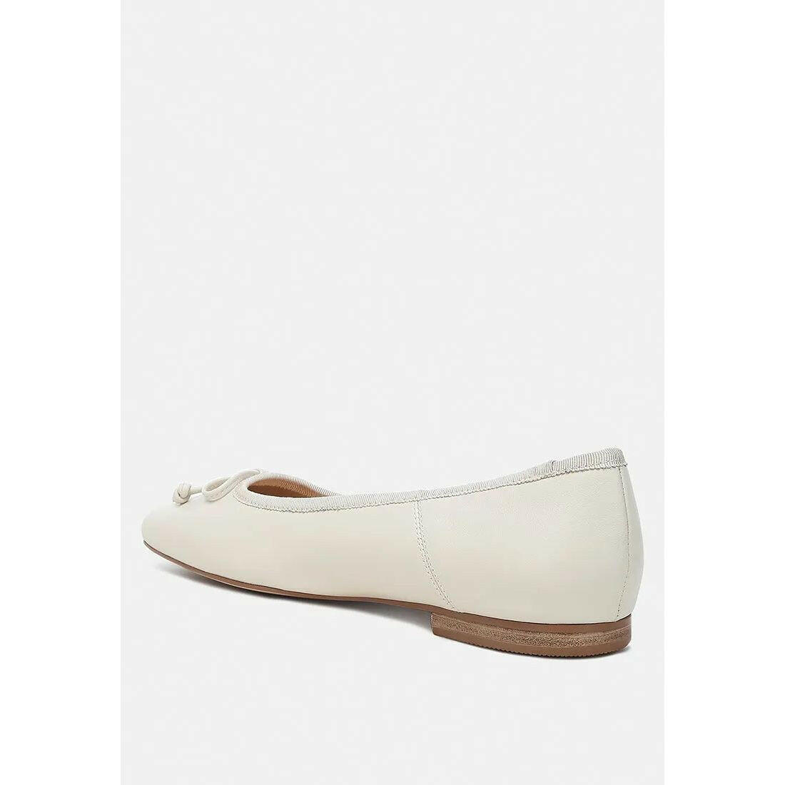 Lutten Square-Toe Bow Ballerinas.