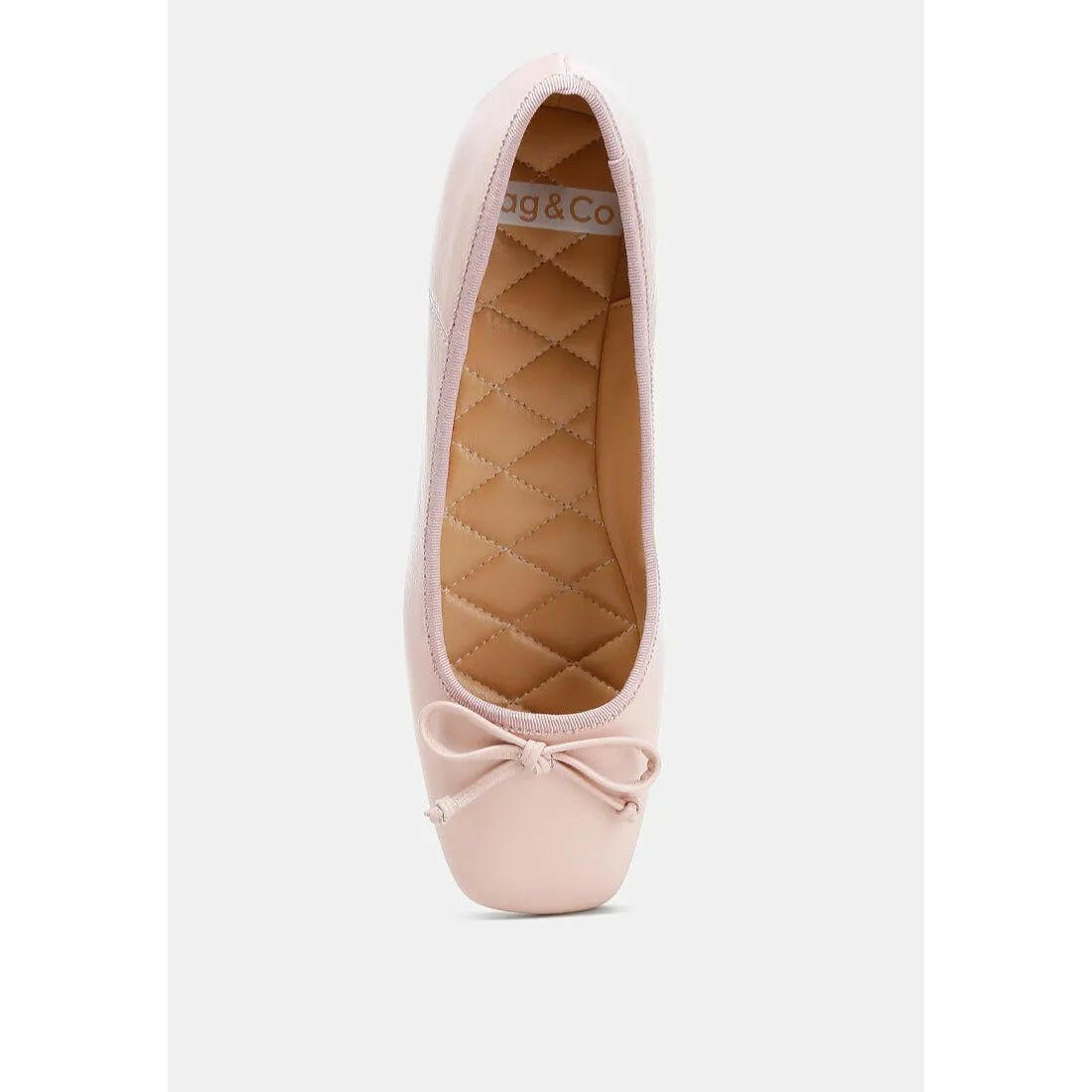 Lutten Square-Toe Bow Ballerinas.