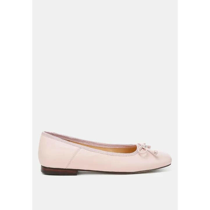 Lutten Square-Toe Bow Ballerinas.