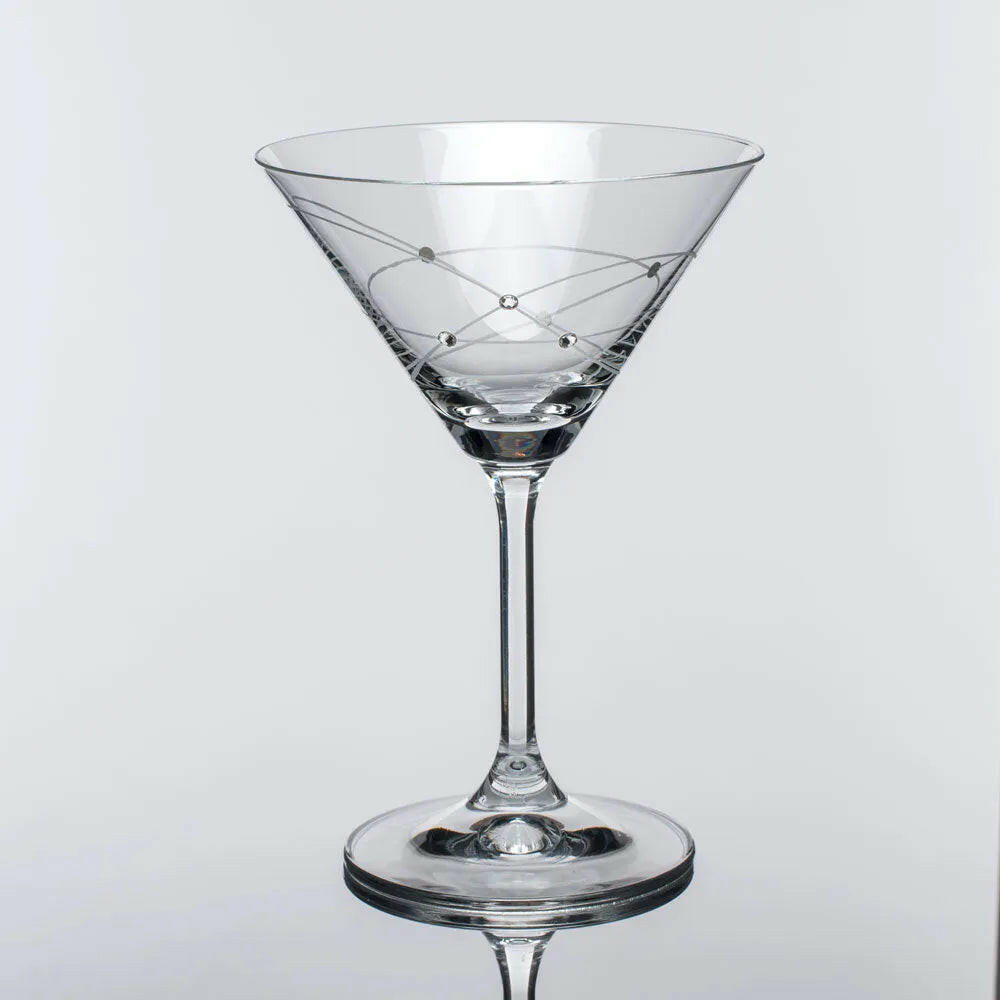 Galaxy Spirals Martini Glasses - Set of 2 Gift Box.