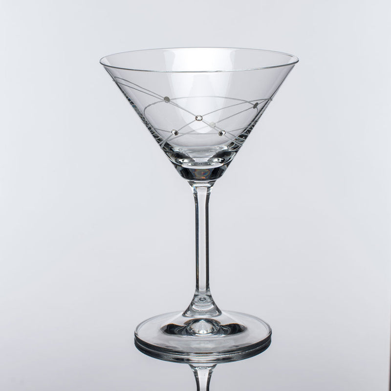 Galaxy Spirals Martini Glasses - Set of 2 Gift Box.